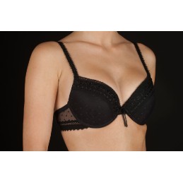 Negro CASANDRA-B SELENE SUJETADOR PUSH-UP PLUMETTI PASACINTAS "232" Foto 2554