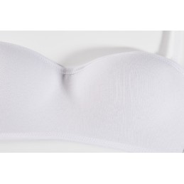 1 301 KEHAT BLANCO SUJETADOR BANDEAU SIN AROS CON RELLENO Blanco Foto