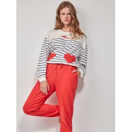 2 20209S GISELA PIJAMA MUJER RAYAS MARINERAS