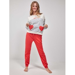 2 20209S GISELA PIJAMA MUJER RAYAS MARINERAS