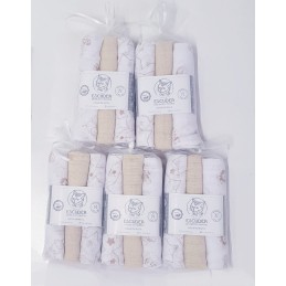 GASA ESCUDER PACK-3 GASA BEBÉ ESTAMPADA 75X75 Beige Foto