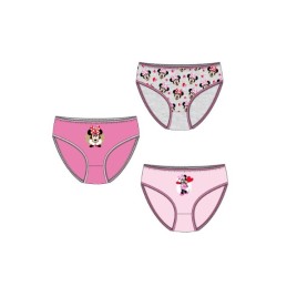XH80045.2-3 4-5.E00 MINNIE PACK-3 BRAGUITAS NIÑA ALGODON