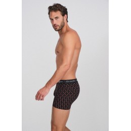 PB54 DON ALGODON PACK-2 BOXER HOMBRE FANTASIA GOMA VISTA Negro Foto