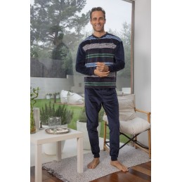 245610 MUSLHER PIJAMA HOMBRE SPANDEX RAYAS