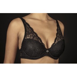 Negro IRINA-C SELENE SUJETADOR BRALETTE AROS RELLENO BLONDA Foto 2683