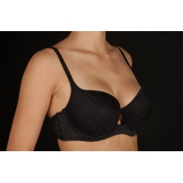Negro JULIA-C SELENE SUJETADOR AROS RELLENO RAYAS DESAGUJADA "035" Foto 2706