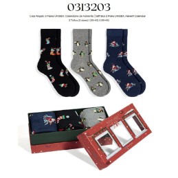 0313203 SOXLAND CAJA NAVIDAD 3 PARES CALCETIN UNISEX