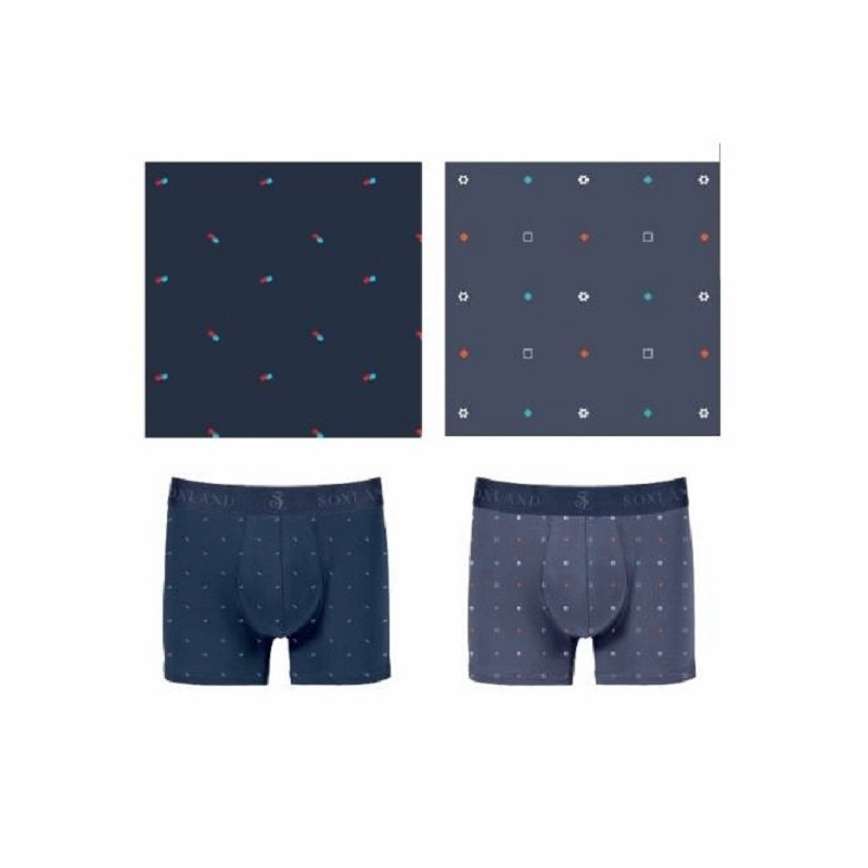 0212430 SOXLAND PACK-2 BOXER HOMBRE FANTASIA