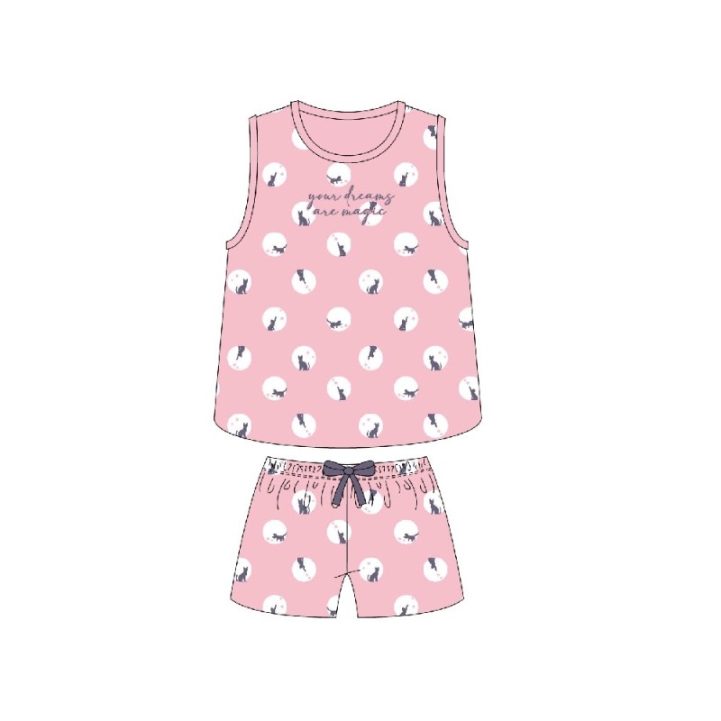 KN-596 VR25 KINANIT PIJAMA MUJER GATOS