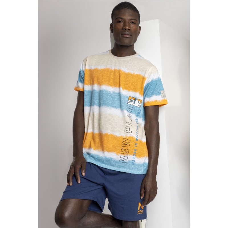 63166 NEW PLAN by ADMAS PIJAMA HOMBRE RAYAS DEGRADE 63166 NEW PLAN by ADMAS PIJAMA HOMBRE RAYAS DEGRADE