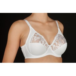 Blanco LOURDES-C SELENE SUJETADOR TUL BORDADO AROS SIN RELLENO "096" Foto 2772