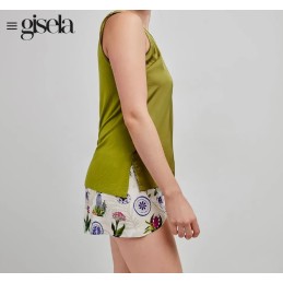 2 20261 GISELA VERDE PIJAMA MUJER SATEN TROPICAL