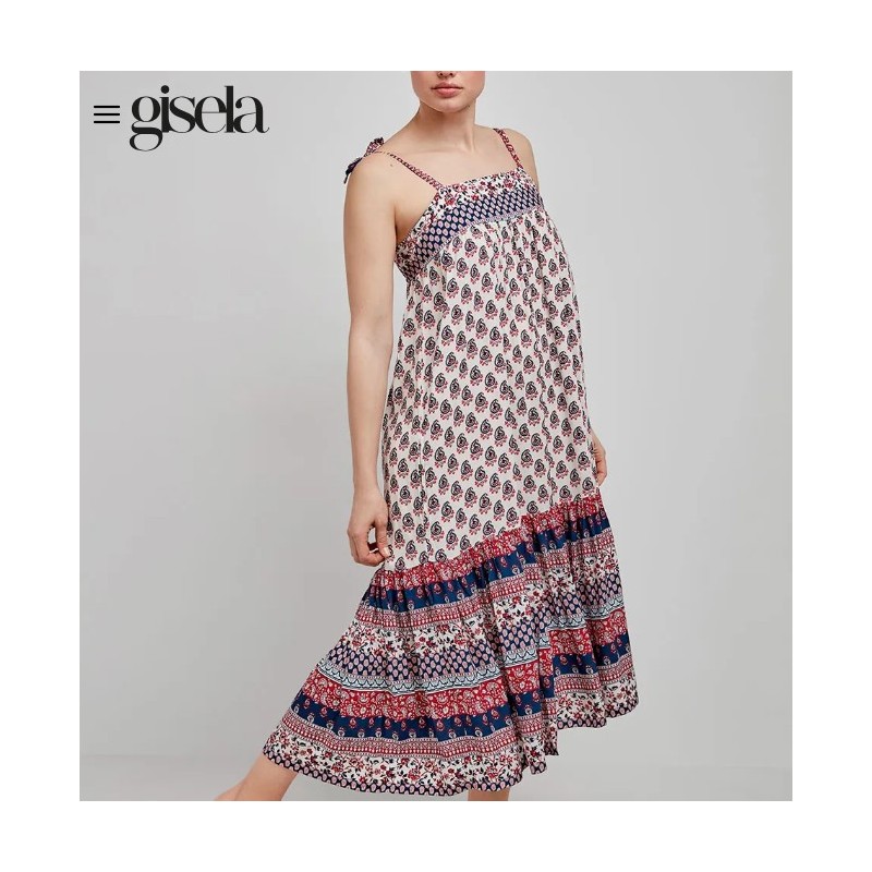 2 40035U GISELA VESTIDO PLAYERO VOLANTES