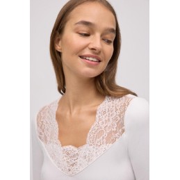 70033 YSABEL MORA CAMISETA TERMICA MUJER ENCAJE Marfil Foto