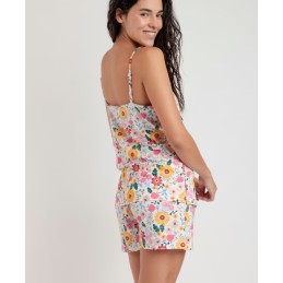 63086 ADMAS PIJAMA MUJER TIRANTA FLORAL ENCAJE