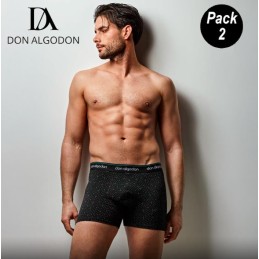 PB703 DON ALGODON PACK-2 BOXER HOMBRE FANTASIA GOMA VISTA Foto
