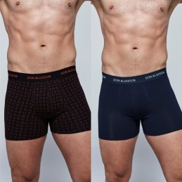 MARI/NEG PB705 DON ALGODON PACK-2 BOXER HOMBRE FANTASIA GOMA VISTA