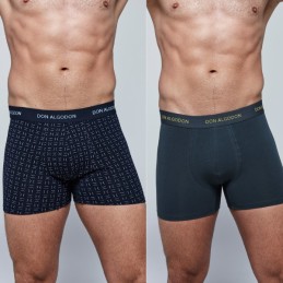 VERD/MARI PB705 DON ALGODON PACK-2 BOXER HOMBRE FANTASIA GOMA VISTA
