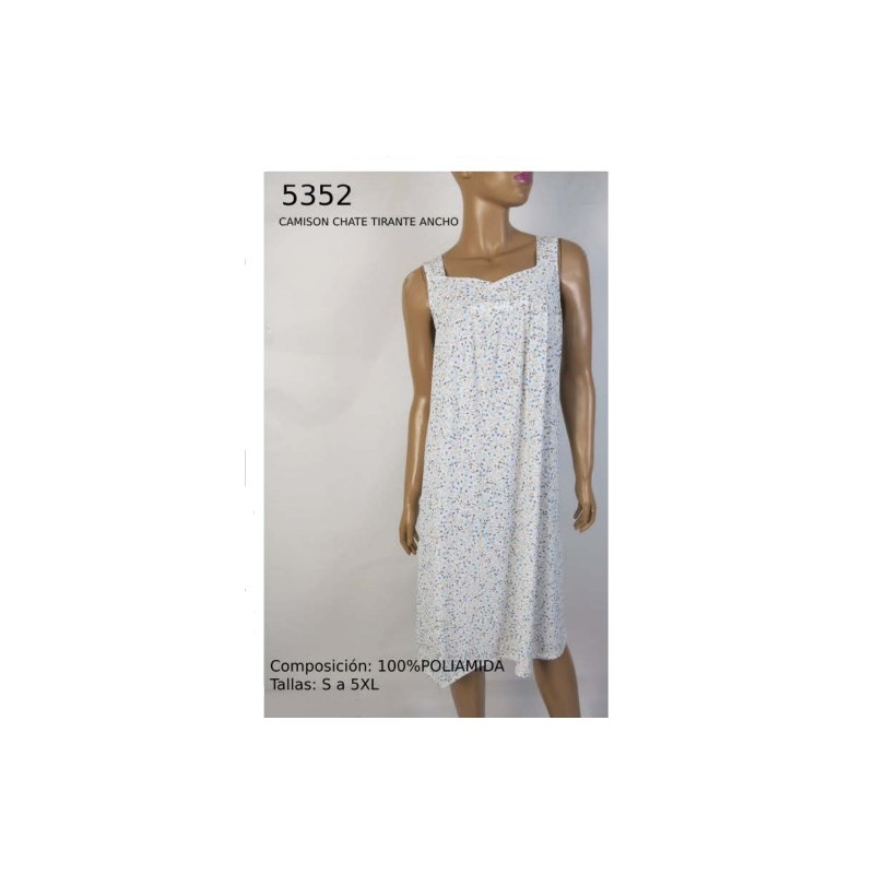 UNIC 5352 LIN 3XL-5XL CAMISON TIRANTA PUNTO SEDA ESTAMPADO UNIC 5352 LIN 3XL-5XL CAMISON TIRANTA PUNTO SEDA ESTAMPADO
