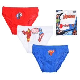 YE30006 MARVEL PACK-3 SLIP NIÑO ALGODON AVENGERS