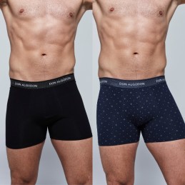 MARI/NEG PB709 DON ALGODON PACK-2 BOXER HOMBRE FANTASIA GOMA VISTA