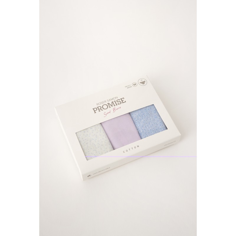PB1012 PROMISE PACK-3 BRAGA MIDI ALGODON ESTAMPADO "PC1012" Foto 28760