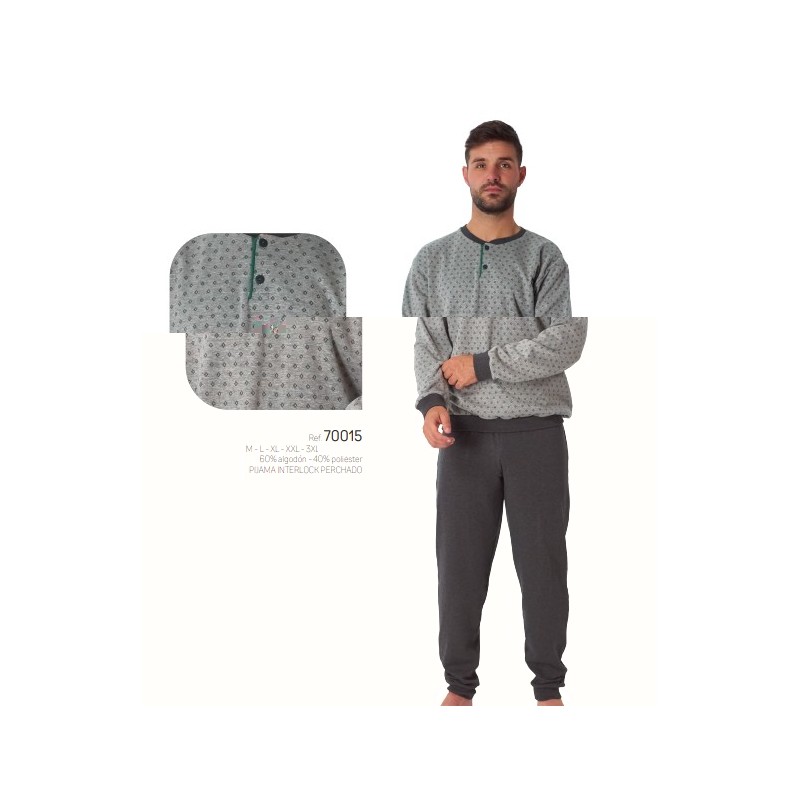 70015 DORMEN M-3XL PIJAMA HOMBRE ROMBITOS