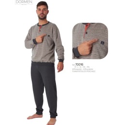 70016 DORMEN M-3XL PIJAMA HOMBRE RAYAS ESPIGAS