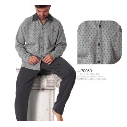 70030 DORMEN PIJAMA HOMBRE ABIERTO ROMBITOS