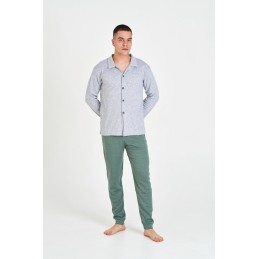 7526 RUIPEREZ 4XL PIJAMA HOMBRE ABIERTO ROMBITOS
