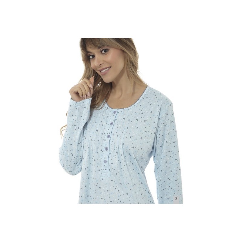 CTE 252038 FINDEL 3XL CAMISON MUJER MANGA LARGA ESTAMPADO