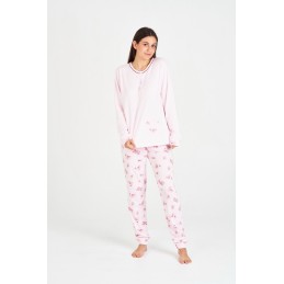 7538 RUIPEREZ M-3XL PIJAMA MUJER FLORAL BOLSILLO