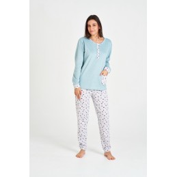 7540 RUIPEREZ M-3XL PIJAMA MUJER SETAS BOLSILLO
