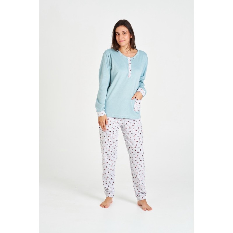 7540 RUIPEREZ M-3XL PIJAMA MUJER SETAS BOLSILLO 7540 RUIPEREZ M-3XL PIJAMA MUJER SETAS BOLSILLO