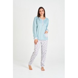 7540 RUIPEREZ M-3XL PIJAMA MUJER SETAS BOLSILLO