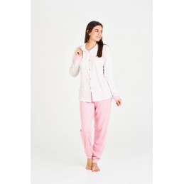 7555 RUIPEREZ 4XL PIJAMA MUJER ABIERTO ESTAMPADO Rosa Foto