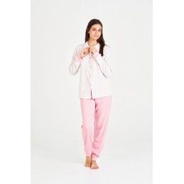 7555 RUIPEREZ 4XL PIJAMA MUJER ABIERTO ESTAMPADO Rosa Foto