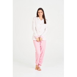 7555 RUIPEREZ 4XL PIJAMA MUJER ABIERTO ESTAMPADO Rosa Foto