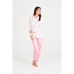 7555 RUIPEREZ 4XL PIJAMA MUJER ABIERTO ESTAMPADO Rosa Foto
