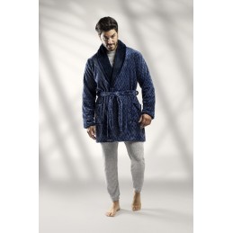 1012-C LIN 3XL-5XL BATA HOMBRE CORALINA CUADROS ROMBOS