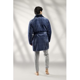 1012-C LIN 3XL-5XL BATA HOMBRE CORALINA CUADROS ROMBOS 1012-C LIN 3XL-5XL BATA HOMBRE CORALINA CUADROS ROMBOS