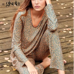 2 20308S GISELA PIJAMA MUJER ANIMAL PRINT