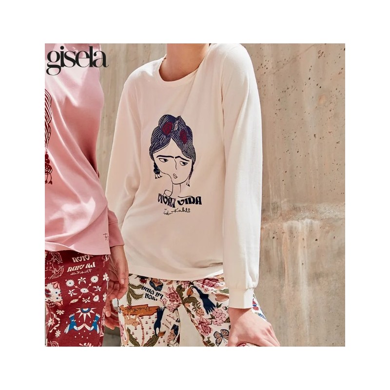 2 20360S GISELA PIJAMA MUJER FRIDA KAHLO