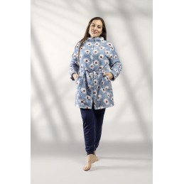 1036-CR LIN BATA MUJER SHERPA MARGARITAS