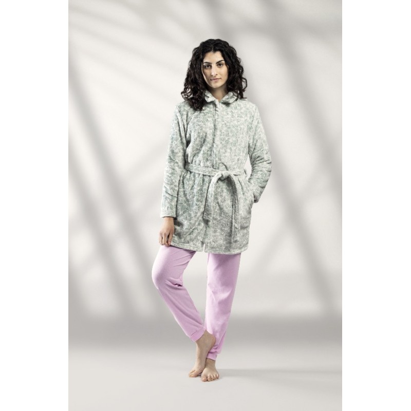 1031-CR LIN BATA MUJER CORALINA HOJAS