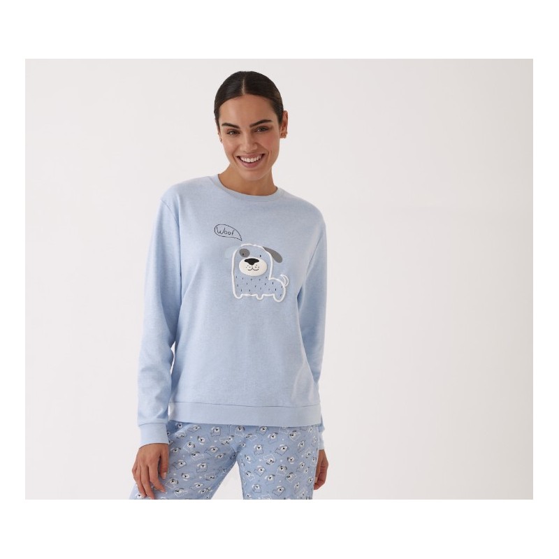 N20232 PROMISE PIJAMA MUJER WOOF