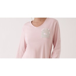 N20152 PROMISE PIJAMA MUJER FLORAL BOLSILLO