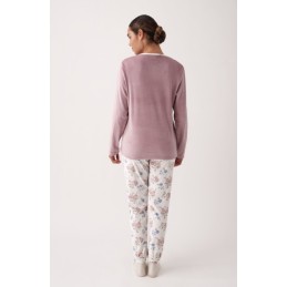 N20442 PROMISE PIJAMA MUJER FLORAL BOSLILLO