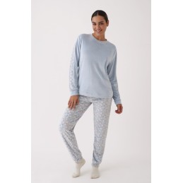 N20352 PROMISE PIJAMA MUJER MANGAS COMBINADAS