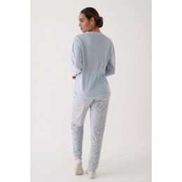 N20352 PROMISE PIJAMA MUJER MANGAS COMBINADAS